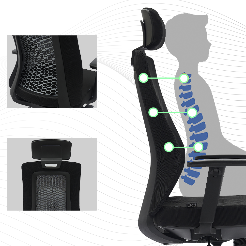 Wsparcie kręgosłupa fotela AX600A