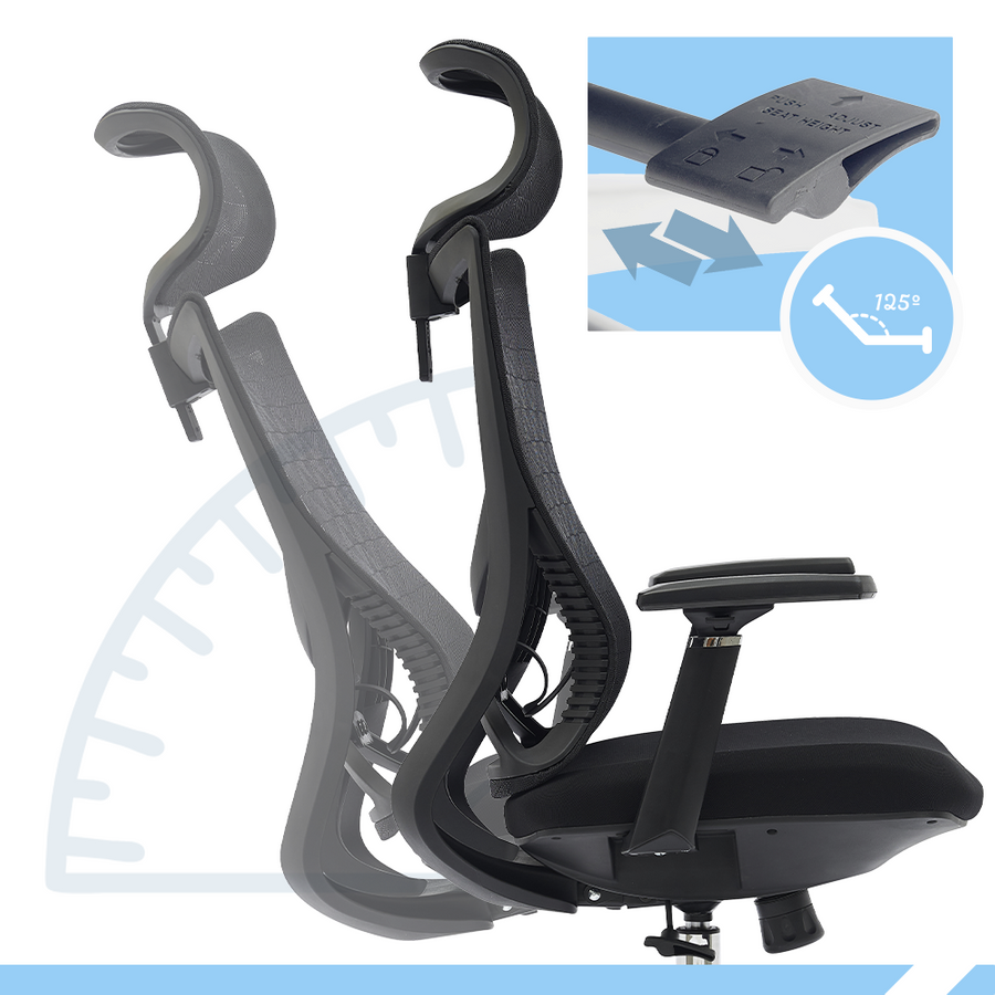 PAMPEYE Fotel Biurowy Obrotowy Ergonomiczny AX800 - Krzesło do Domu, Biura