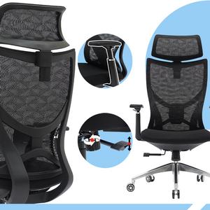 PAMPEYE Fotel Biurowy Obrotowy Ergonomiczny AX800 - Krzesło do Domu, Biura