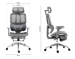 PAMPEYE Fotel Biurowy Obrotowy Ergonomiczny model: 200 - Krzesło do Domu, Biura