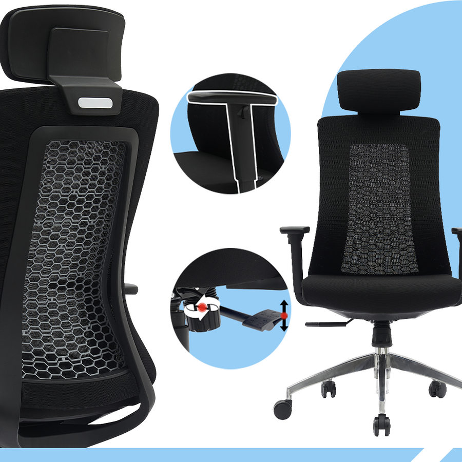 PAMPEYE Fotel Biurowy Obrotowy Ergonomiczny model: 600 - Krzesło do Domu, Biura