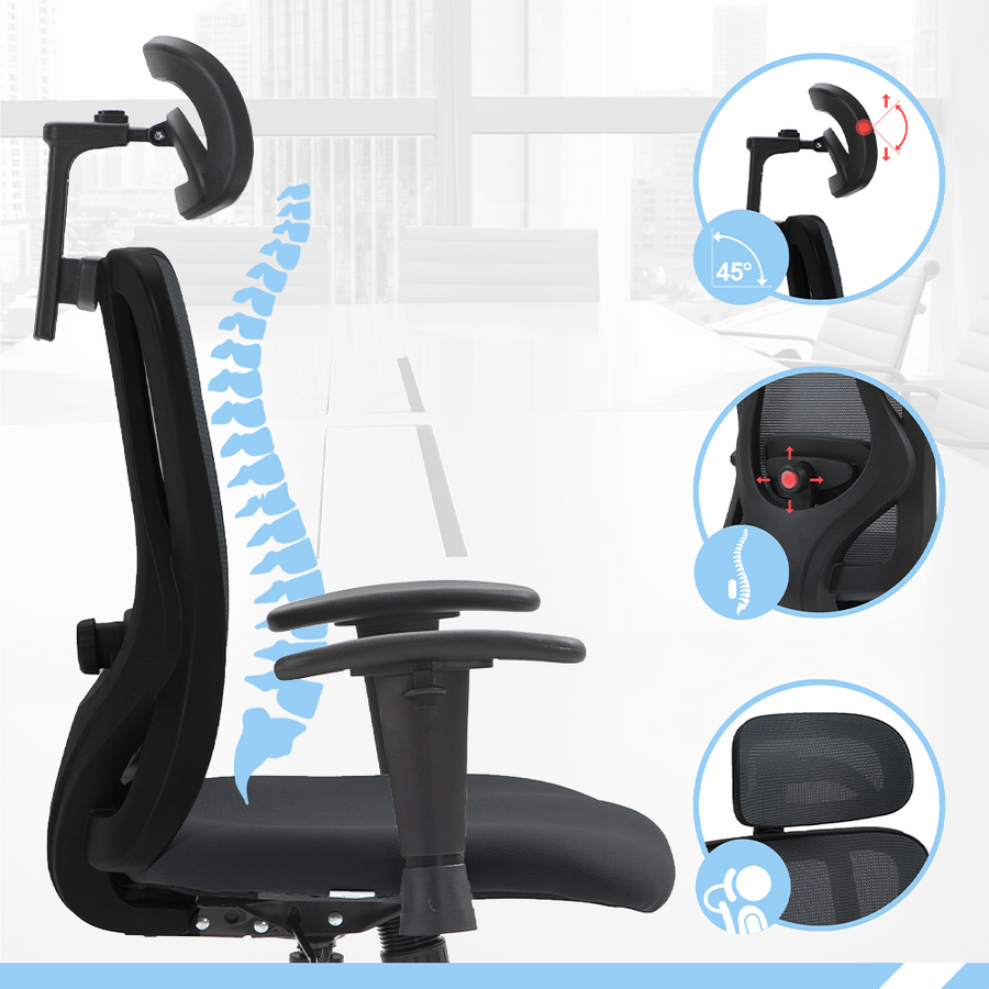 PAMPEYE Fotel Biurowy Obrotowy Ergonomiczny model: 100 - Krzesło do Domu, Biura