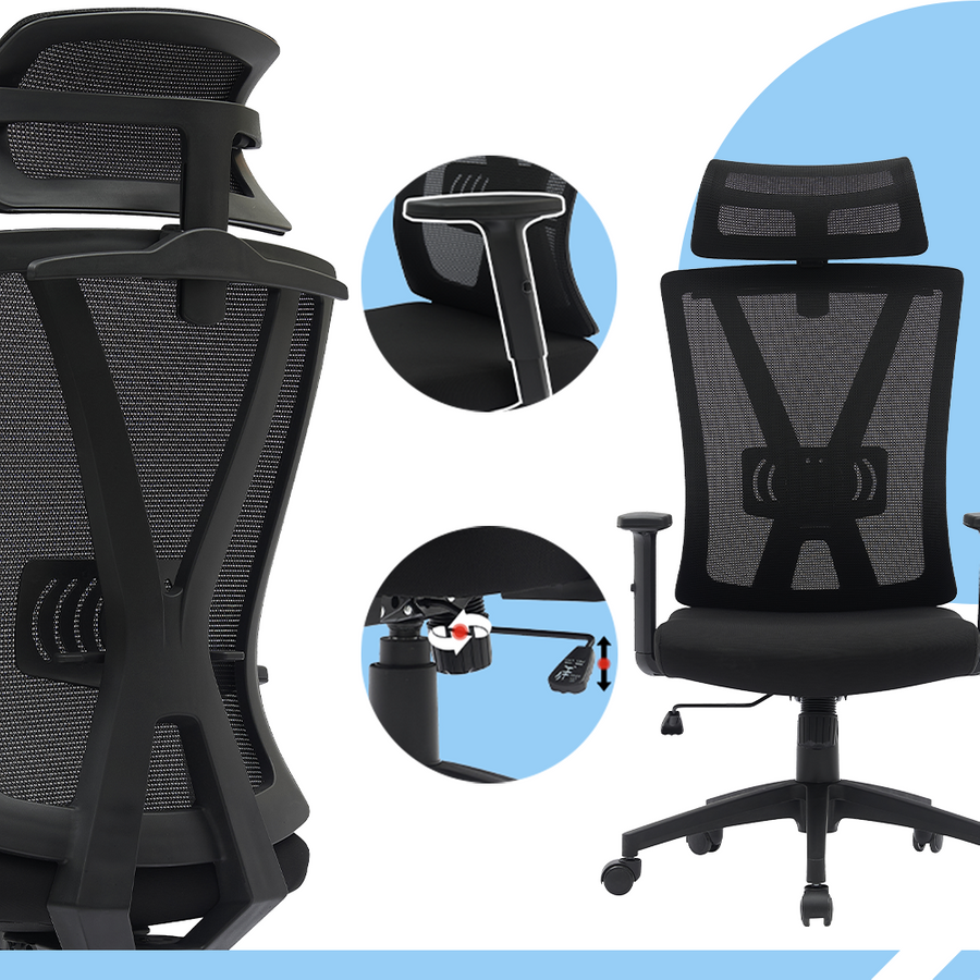 PAMPEYE Fotel Biurowy Obrotowy Ergonomiczny model: 918 - Krzesło do Domu, Biura