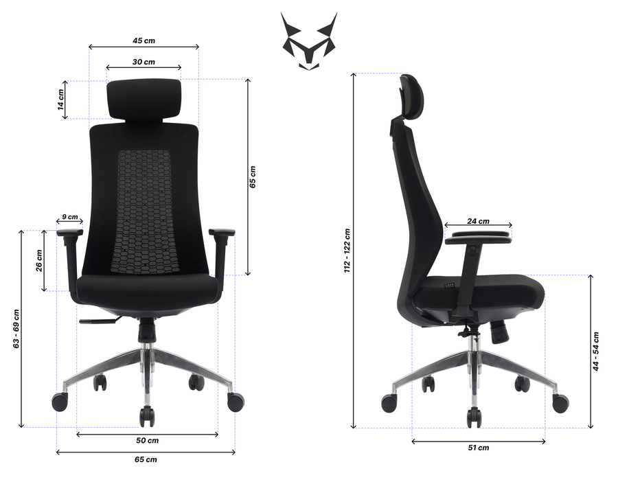 PAMPEYE Fotel Biurowy Obrotowy Ergonomiczny model: 600 - Krzesło do Domu, Biura