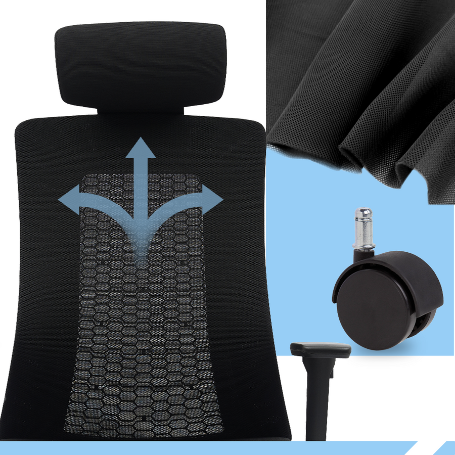 PAMPEYE Fotel Biurowy Obrotowy Ergonomiczny model: 600 - Krzesło do Domu, Biura