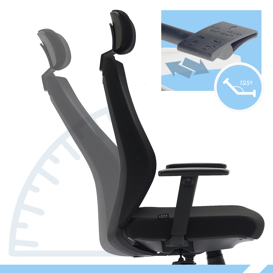 PAMPEYE Fotel Biurowy Obrotowy Ergonomiczny model: 600 - Krzesło do Domu, Biura