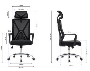 PAMPEYE Fotel Biurowy Obrotowy Ergonomiczny model: 111 - Krzesło do Domu, Biura