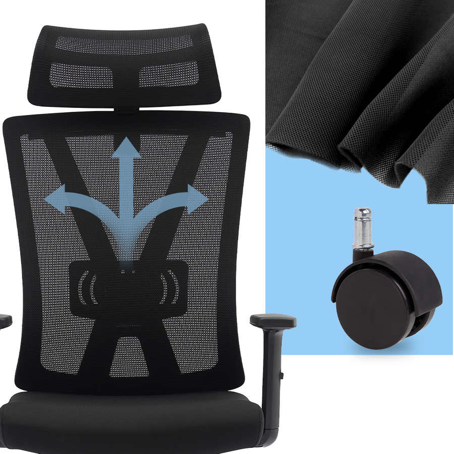 PAMPEYE Fotel Biurowy Obrotowy Ergonomiczny model: 918 - Krzesło do Domu, Biura