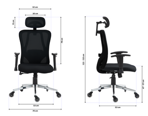 PAMPEYE Fotel Biurowy Obrotowy Ergonomiczny model: 100 - Krzesło do Domu, Biura