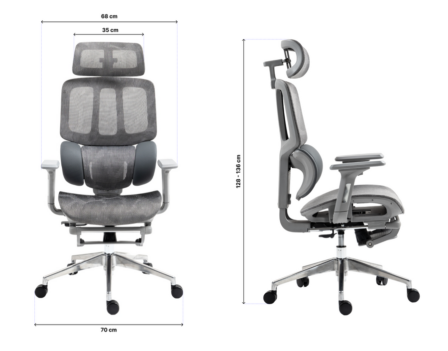PAMPEYE Fotel Biurowy Obrotowy Ergonomiczny model: 200 - Krzesło do Domu, Biura