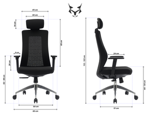 PAMPEYE Fotel Biurowy Obrotowy Ergonomiczny model: 600 - Krzesło do Domu, Biura