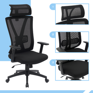 PAMPEYE Fotel Biurowy Obrotowy Ergonomiczny model: 918 - Krzesło do Domu, Biura