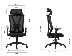 PAMPEYE Fotel Biurowy Obrotowy Ergonomiczny model: 918 - Krzesło do Domu, Biura