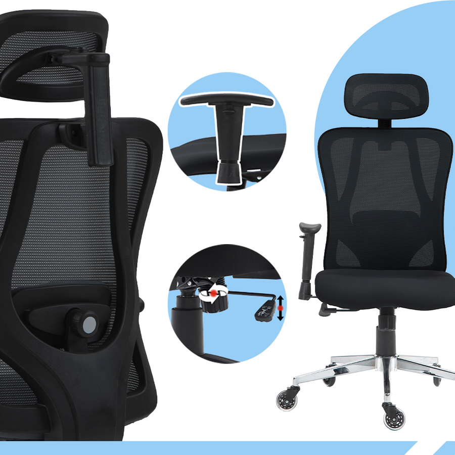 PAMPEYE Fotel Biurowy Obrotowy Ergonomiczny model: 100 - Krzesło do Domu, Biura